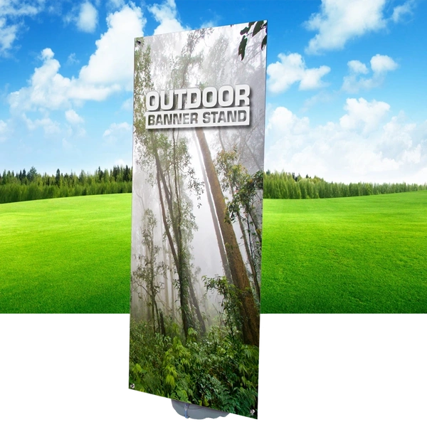 Outdoor Banner Display With Stand