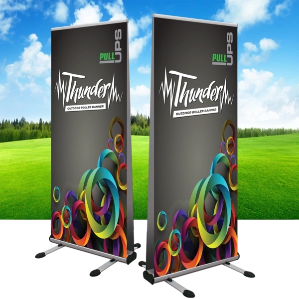 Roller Banner For Use Outdoors